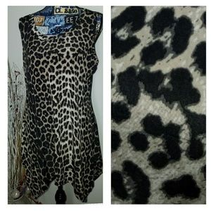 Leopard Print Polyester Shirt
